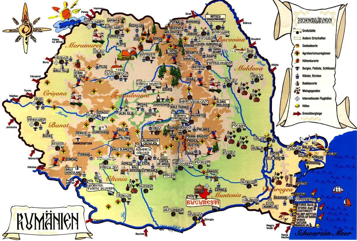 บูคาเรสต์เที่ยวชมสถานที่บนแผนที่