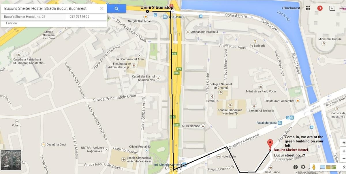 แผนที่ของโรงแร bucuresti