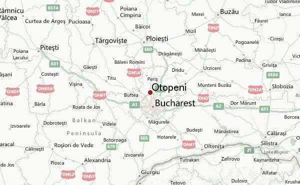 otopeni นแผนที่สนามบิน