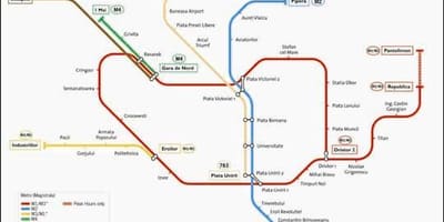 แผนที่ของบูคาเรสต์รถ 