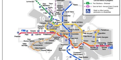 บูคาเรสต์แผนที่รถไฟใต้ดิน