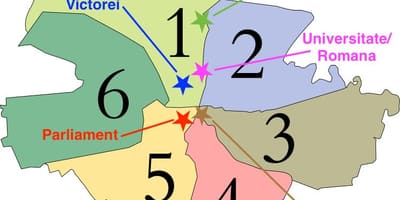 แผนที่ของบูคาเรสต์ sectors 