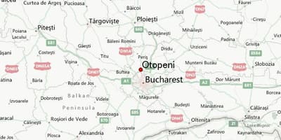 Otopeni นแผนที่สนามบิน